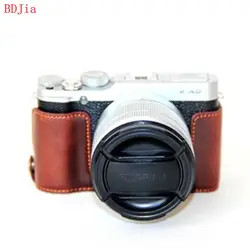 Новое модное Камера сумка для Fujifilm X-A2 X-A1 X-M1 из искусственной кожи половина тела набор крышка с Батарея открытия, бесплатная доставка