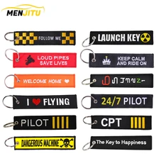 Ключ к счастье брелок OEM Bijoux черная вышивка брелок бирка для ключа, держатель Bijoux для мотоциклов автомобилей брелок подарок