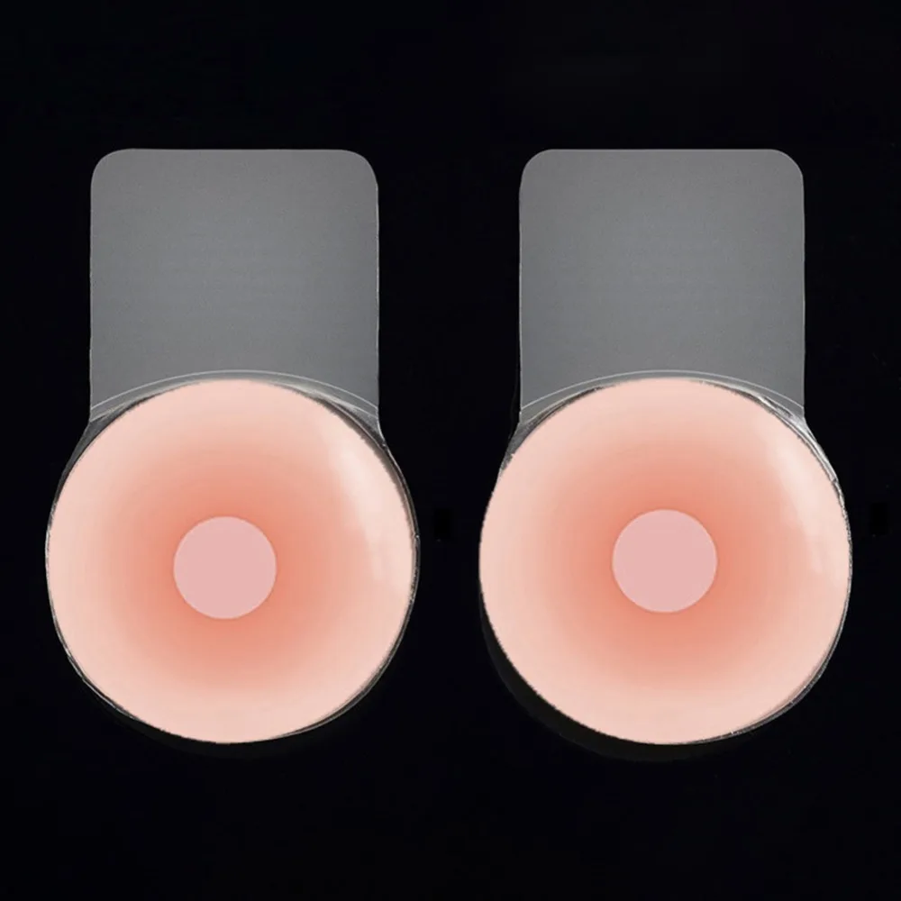 Reusable Sexy Silicone Invisible Nipple Cover Push Pull Up Pads Adhesive Seamless Strapless