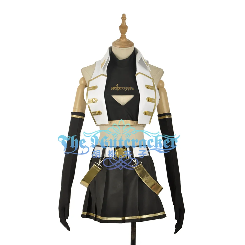 FATE/Apocrypha Type Moon Racing Jeanne Cosplay Kostuum Custom Racing Mouwloze Witte Jas Pak Meisjes Jurk Shorts Kleding