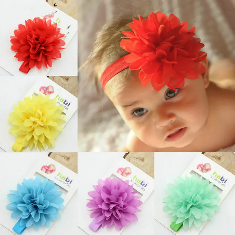 Hot Sale Baby Girl's Elastic Flower Hairband-0