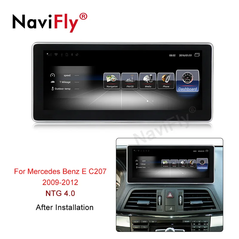 

NaviFly 4G LTE 3GB+32GB Quad Core Android 7.1 car multimedia player for Mercedes Benz E Coupe C207 W207 2009-2016