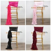 20x275 см атласный стул створки с шифоновыми оборками галстук-бабочка накидка на стул chiavari для свадьбы Отель события украшения