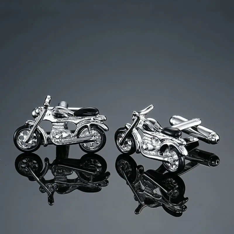 Заводские Прямые продажи мотоциклы велосипеды гоночные автомобили запонки моделирование животных мужские французские рубашки запонки - Окраска металла: 8
