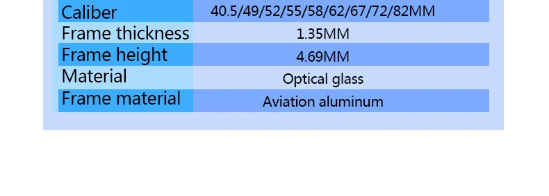 slim GND Color filter description6