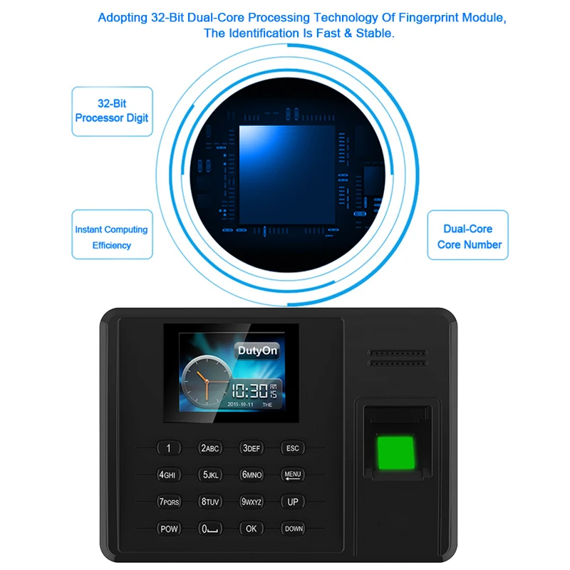 Eseye SISTEMA DE ASISTENCIA huella dactilar TCPIP contraseña USB reloj de tiempo de oficina Dispositivo de grabadora de empleados biométrico tiempo de asistencia - 4