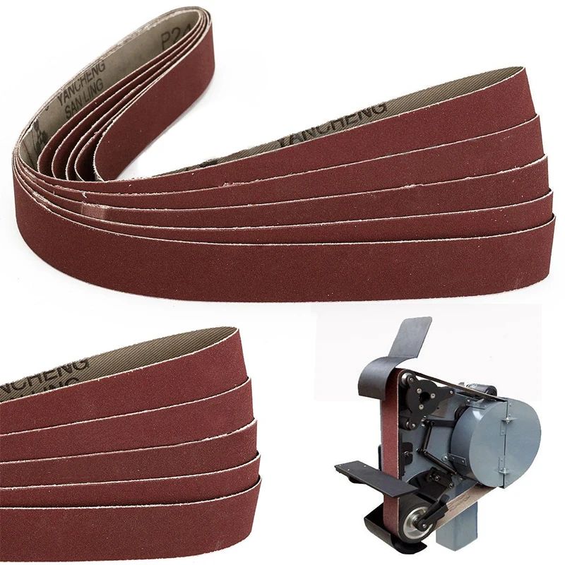 5Pcs x 25*760mm 1''x30'' Inch AL Oxide 240 Grit Sanding Belts For Metal Working Accessories