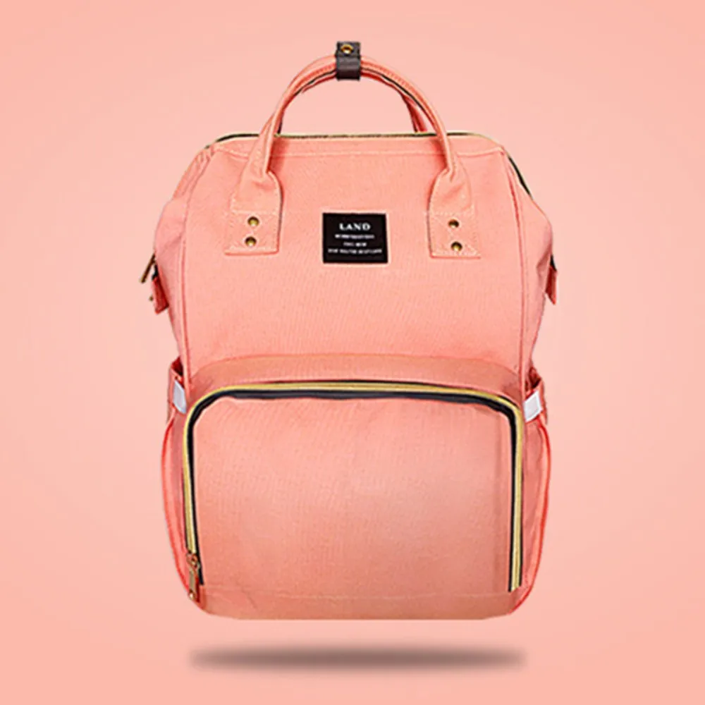 LAND Mommy сумка для подгузников большая емкость детские сумки для подгузников дизайнерская сумка для кормления модный дорожный рюкзак для ухода за ребенком Bebek сумка для мамы папы - Цвет: orange