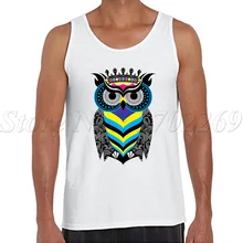 OwlArt мужской жилет король Сова technicolor печатные мужские майки хипстер забавные животные крутые singlets