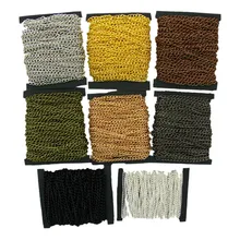 2 м/лот 2,5/3,5/4,5 мм Ширина Цепочки и ожерелья цепи родий/Серебряный/угольно-черный/античная бронза Цвет цепочка с плоским плетением для бижутерии, материал для рукоделия