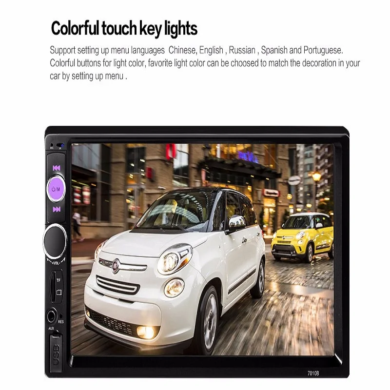Hot 2 Din Car Video Player 7 HD Touch Screen Bluetooth Stereo Radio Car MP3 MP4 MP5 Audio USB Auto Electronics In Dash