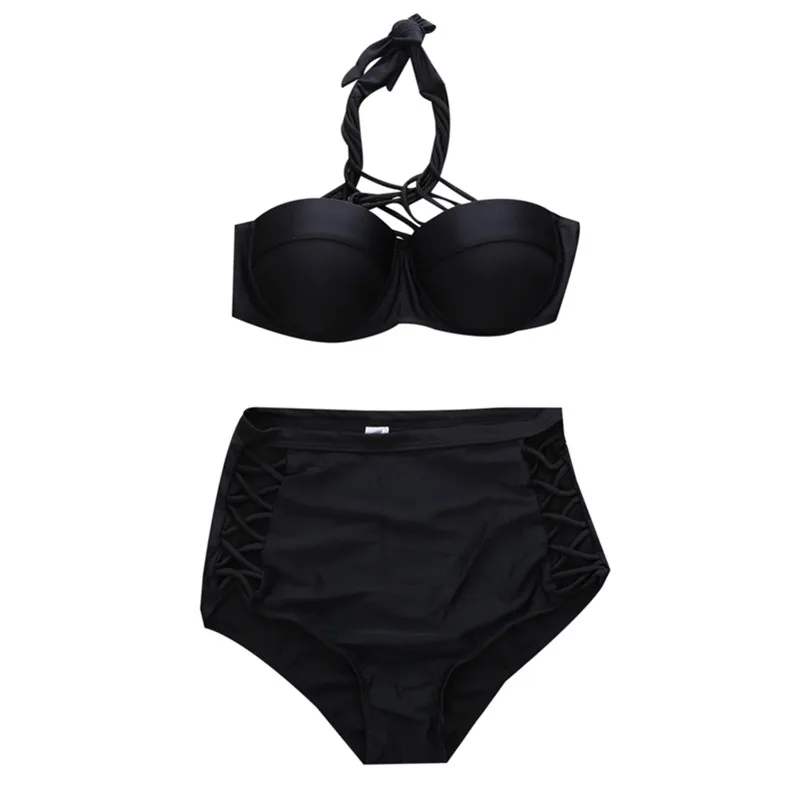 Сексуальное Бразильское бикини 2017 купальник Холтер высокий вырез maillot de bain