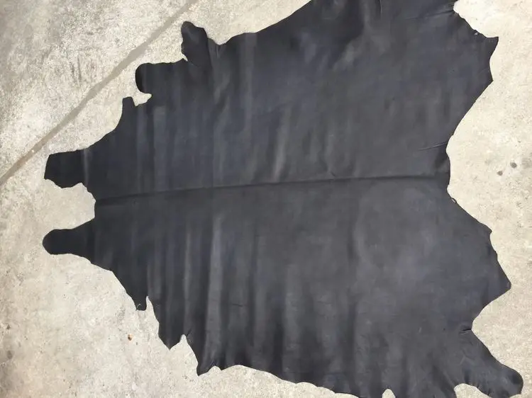 whole piece black Genuine cow skin leather raw materialin Genuine