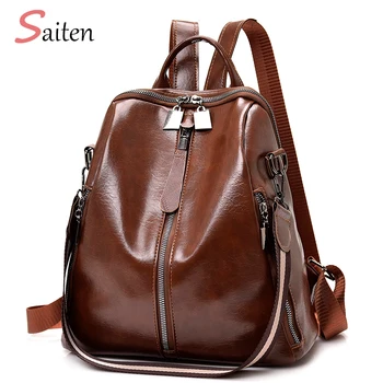 

2019 Multifunctional Women's Backpack Female Back pack Small Mochila Feminina School Backpacks For Teenage Girls Bags Sac A Dos