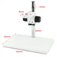 Trinocular Microscope Big Size Adjustable Boom Table Working Stand Holder + 76mm Ring Holder + Multi-axis Adjustable Metal Arm