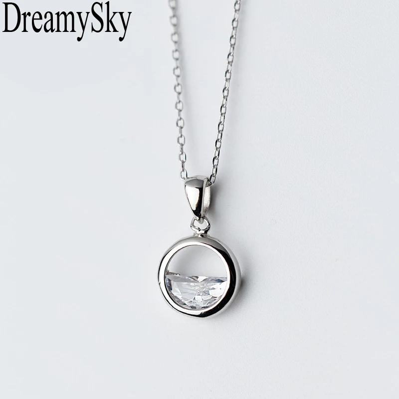 Женские ожерелья и подвески DreamySky с круглым цирконием модные ювелирные украшения