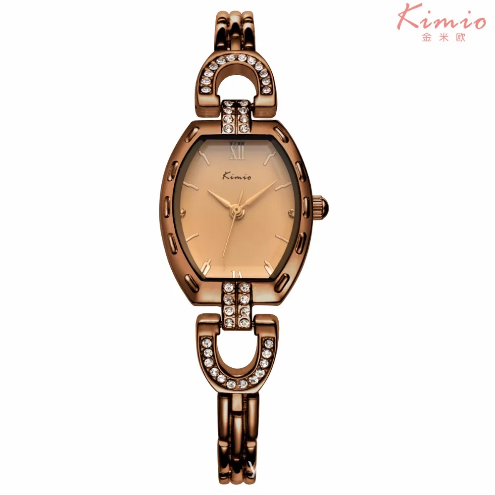 

2018 New Hot Sale Kimio Tonneau Ladies Watch Women Skeleton Female Wrist Quartz Bracelet Strap Luxury Brand Rose Gold Clock Gift