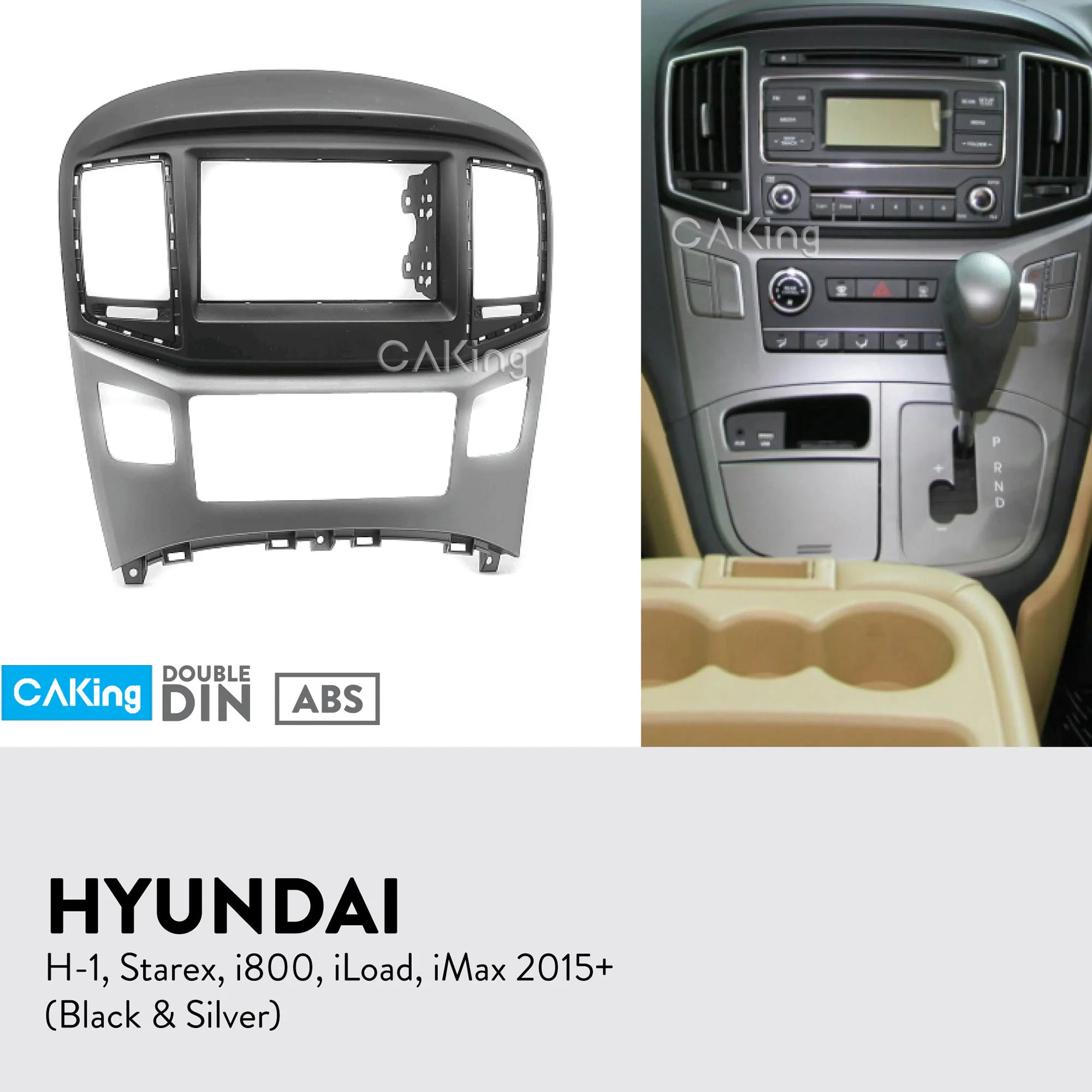 

Car Fascia Radio Panel for HYUNDAI H-1, Starex, i800, iLoad, iMax 2015+ Dash Kit Install Facia Plate Adapter Cover Bezel Console