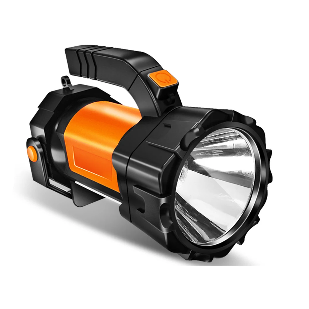 Super bright LED Searchlight Flashlight With side light 6 lighting modes Powered by 18650 battery For outdoor camping