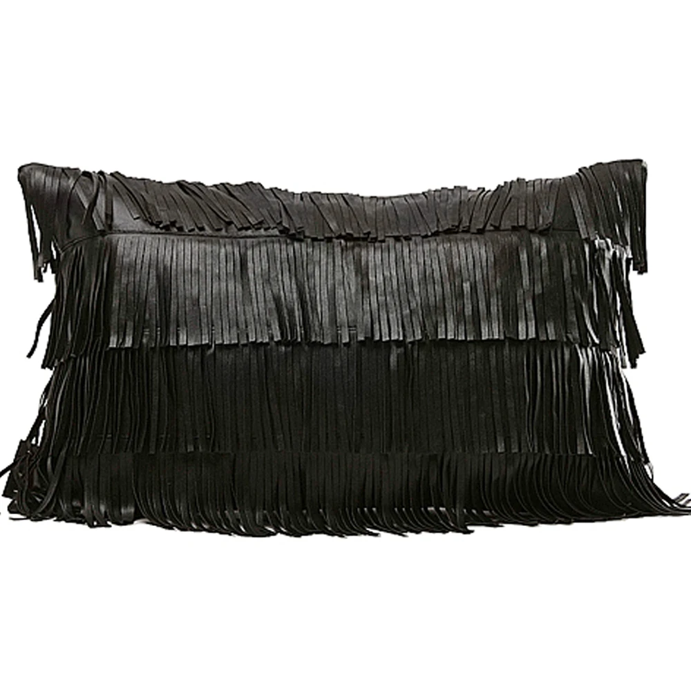 Classic Black High Quality PU Leather Sofa&Chair Cushion Cover Fashion