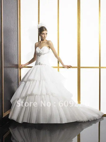 2017 Organza And Tulle Ball Gown Wedding Dresses With Beading 2017 Organza And Tulle Ball Gown Wedding Dresses With Beading Silver Embroidery Accents The Bodice