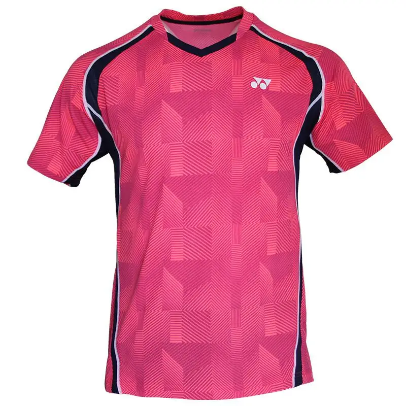 Новинка Yonex мужские футболки для бадминтона дышащие удобные быстросохнущие спортивные футболки с коротким рукавом для фитнеса Lin Dan - Цвет: Серебристый