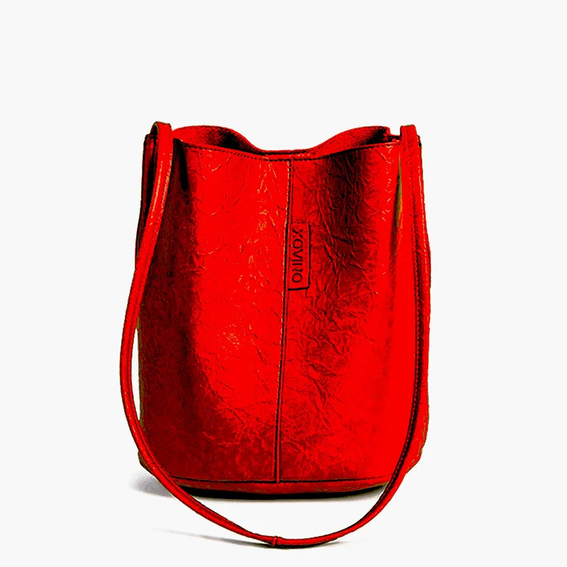 SMOOZA, новинка, твердая, масляная, искусственная кожа, маленькая сумка с феей, сумка-мешок, повседневная, дикая, на одно плечо, женская, через плечо, сумка-мессенджер - Цвет: Red