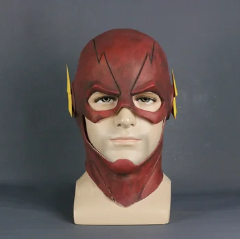 

New Red The Flash Movie Latex Mask Cosplay Costume Comic Halloween Mask
