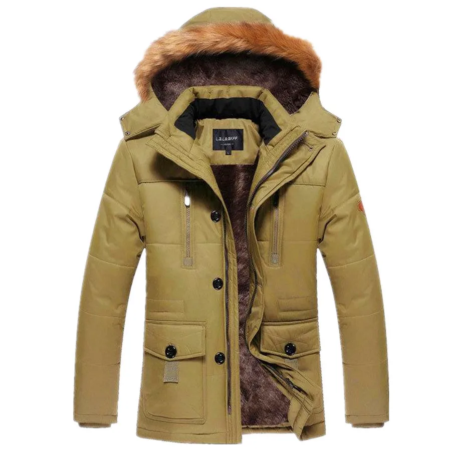 Size L 4XL New Men's High Quality Cotton Thick Winter Snow Warm Jacket