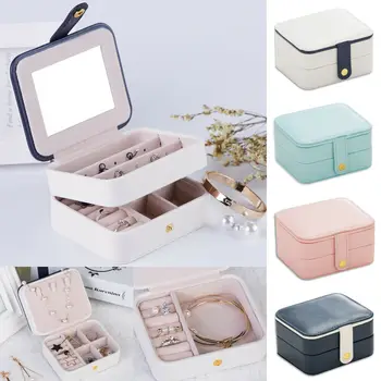 

New Arrival Portable Jewellery Box Women Lady Travel Packaging Storage Box Organizer Makeup Case Hot Jewellery Display Box