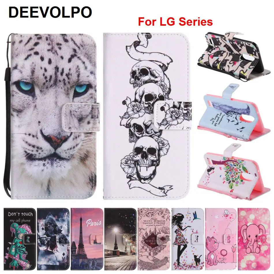 

DEEVOLPO Book Fundas For LG K7 K8 K10 K3 2017 US EU Version Pattern Phone Covers For LG G6 X Power Nexus 5X Stylus 2 LS775 DP23Z