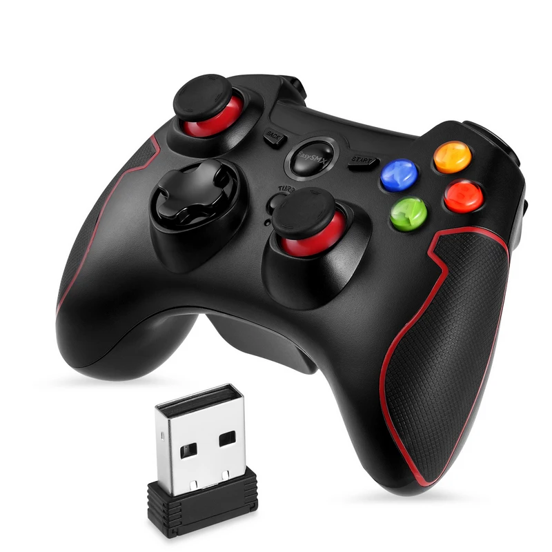 Беспроводной геймпад игровой джойстик контроллер совместим с ПК Windows ForPS3 tv Box Android контроллер для смартфонов геймпад - Цвет: Red