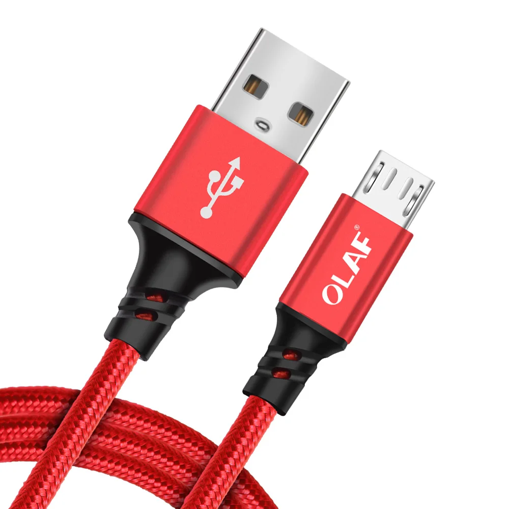 Олаф микро USB кабель 2.4A тканый Быстрая зарядка USB кабель для передачи данных для samsung Xiaomi LG планшет Android мобильный телефон usb зарядный шнур