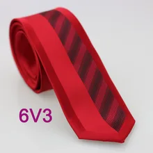 YIBEI coahella галстуки Красный тонкий шейный галстук бордовая кайма левая вертикальная полоса правая черная Диагональная полоса тонкий галстук 6 см галстуки