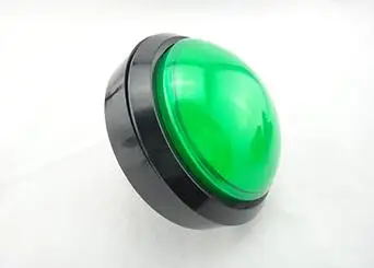 2 шт./компл. 100 мм аркадная кнопка с Подсветкой СВЕТОДИОДНАЯ кнопка с микропереключателем 12 В кнопка включения - Цвет: Green