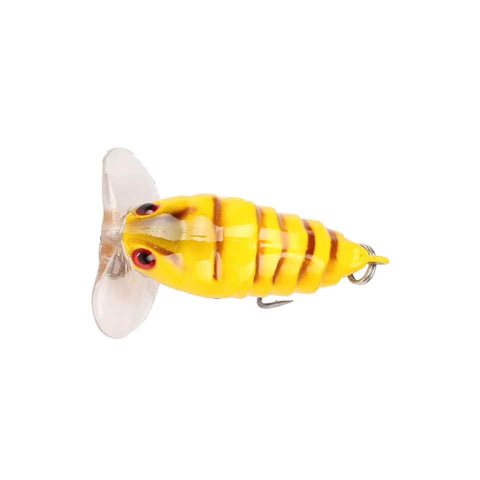 

1PCS 4cm 4.2g Cicada Popper Fishing Lure Japan Topwater 3D Eyes Hard Swim Bait Hook Tackle Lifelike Wobble Fish Lure