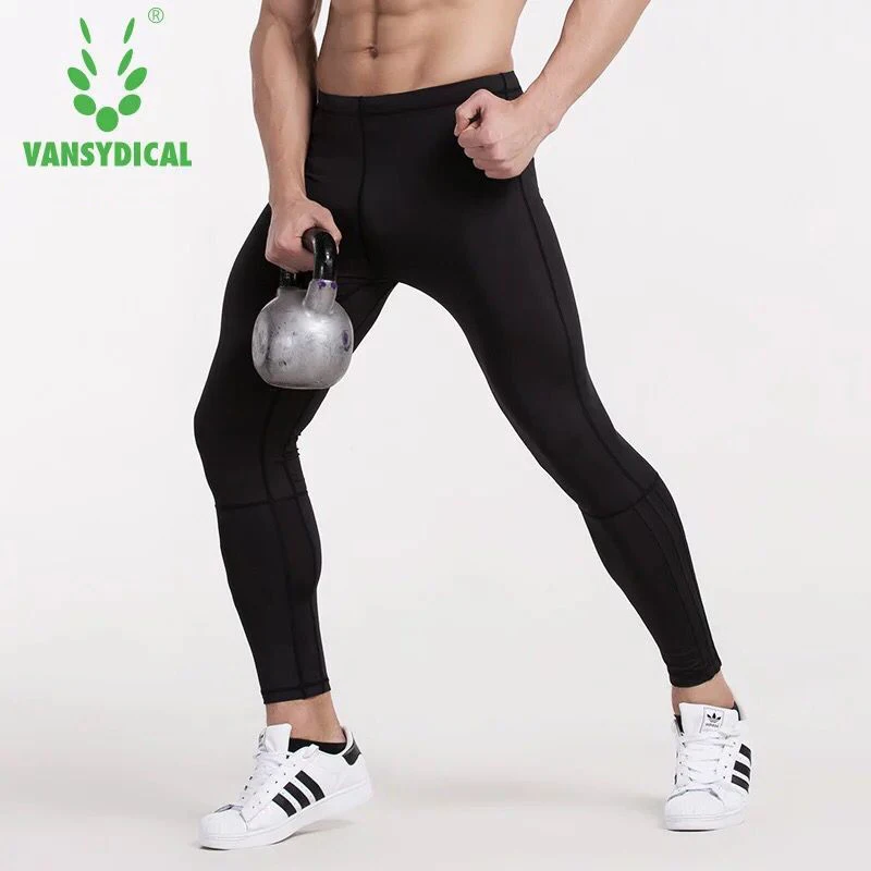 Vansydical 2018 колготки для бега мужские Компрессионные спортивные Леггинсы фитнес