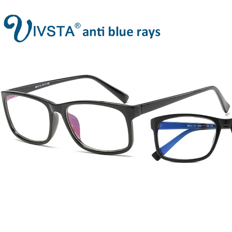 

IVSTA Computer Glasses Frames Anti Blue Rays Radiation Men Women Square Spectacle Frames Unisex Optical Gaming LOL Game 8012