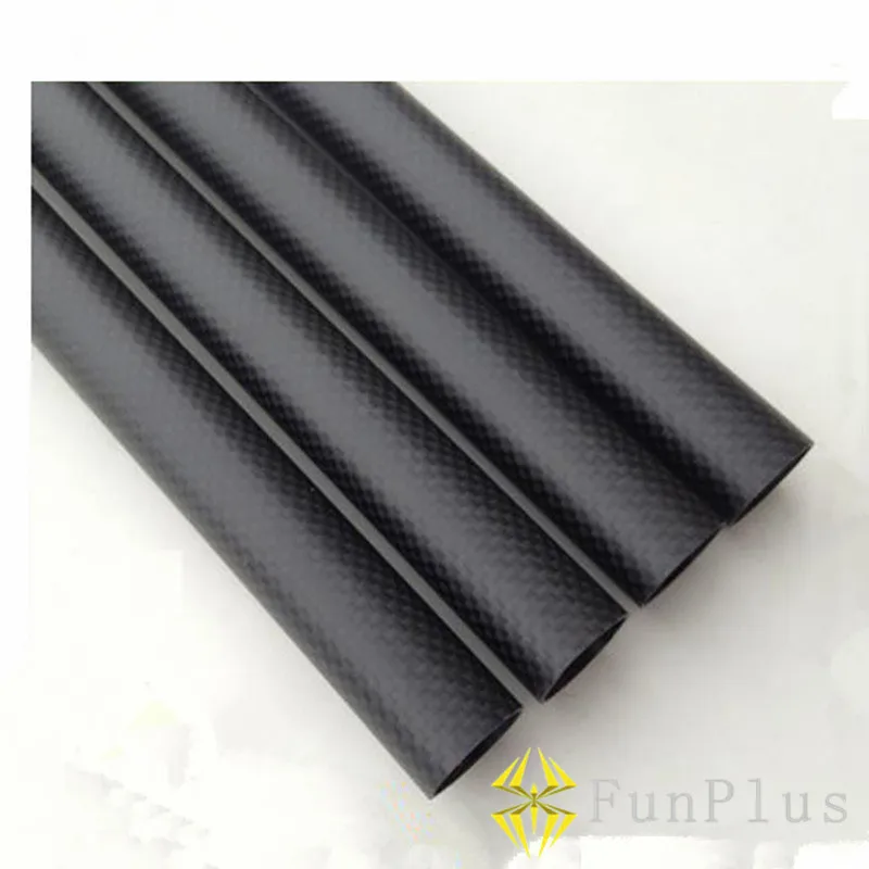 4pcs 3K Carbon Fiber Tubes Twill Matte Long Pipe OD 24mm ID 22mm Length