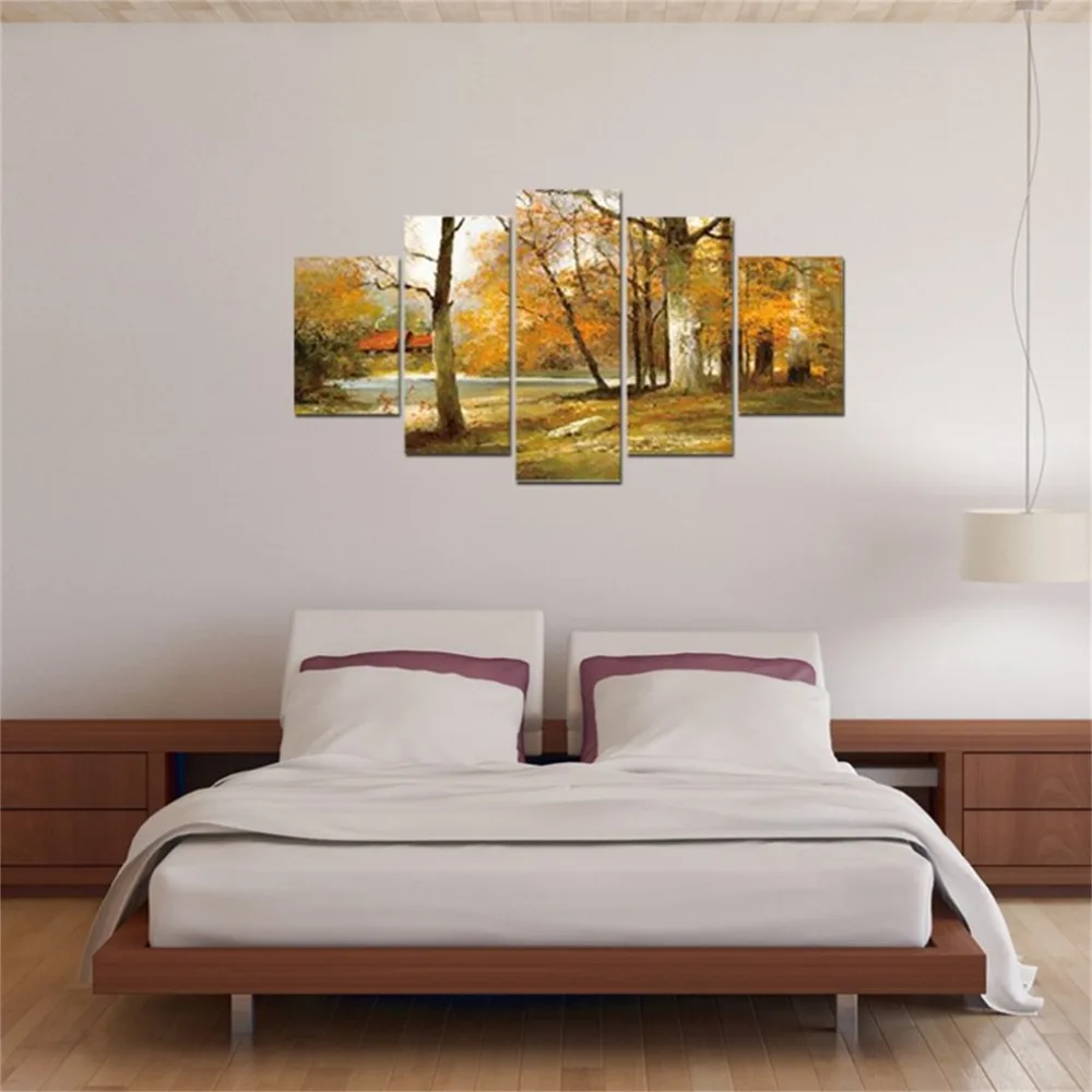 5 Piece/SET Beautiful Landscape Pattern Canvas HD Printed Posters Home Decoration Paintings For Living Room Wall Art Pictures