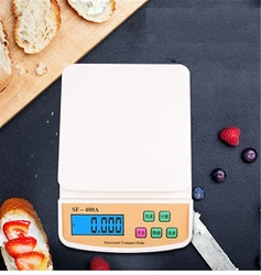Balance de cuisine numérique 2/5/10Kg, 1g/0.1g, balance électronique SF 400A boutons anglais 