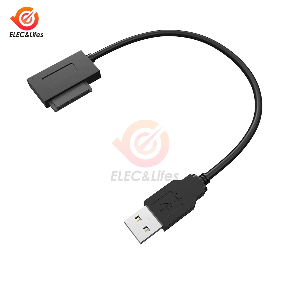 USB 2,0 для Mini Sata II 7+ 6 13 Pin адаптер конвертер кабель для ноутбука CD/DVD rom Slimline Sata Оптический привод кабель передачи данных