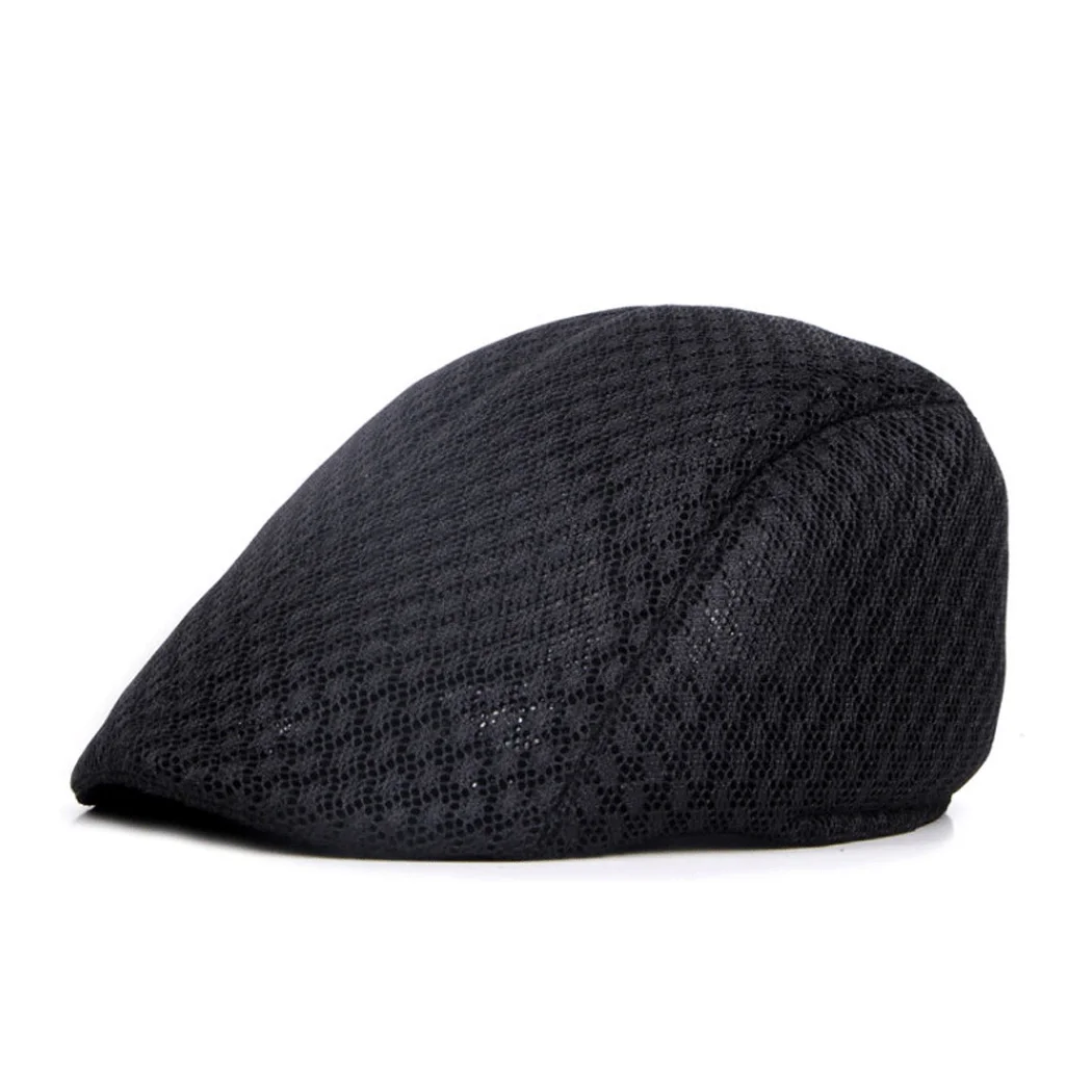 

Unisex 2018 Men Summer Berets Hat Lace Hollow Out Caps Retro Sunhat Mesh Cap Casual Vintage Breathable Beret Flat Flat Hats Caps