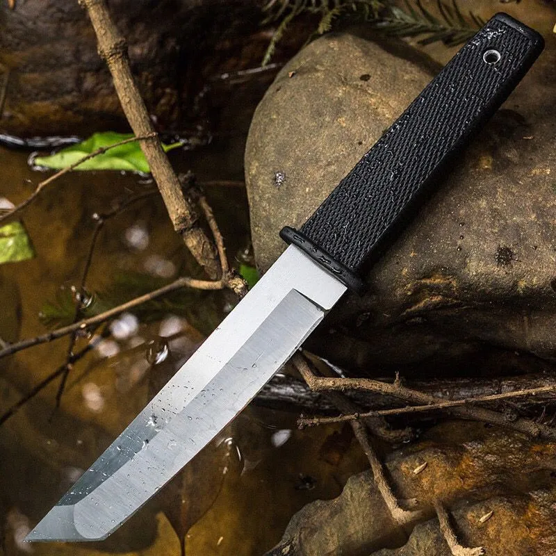 Открытый высокопрочный Катана из стали для кемпинга охоты боевой нож с фиксированным лезвием инструменты для выживания тактический Танто нож с ABS оболочкой