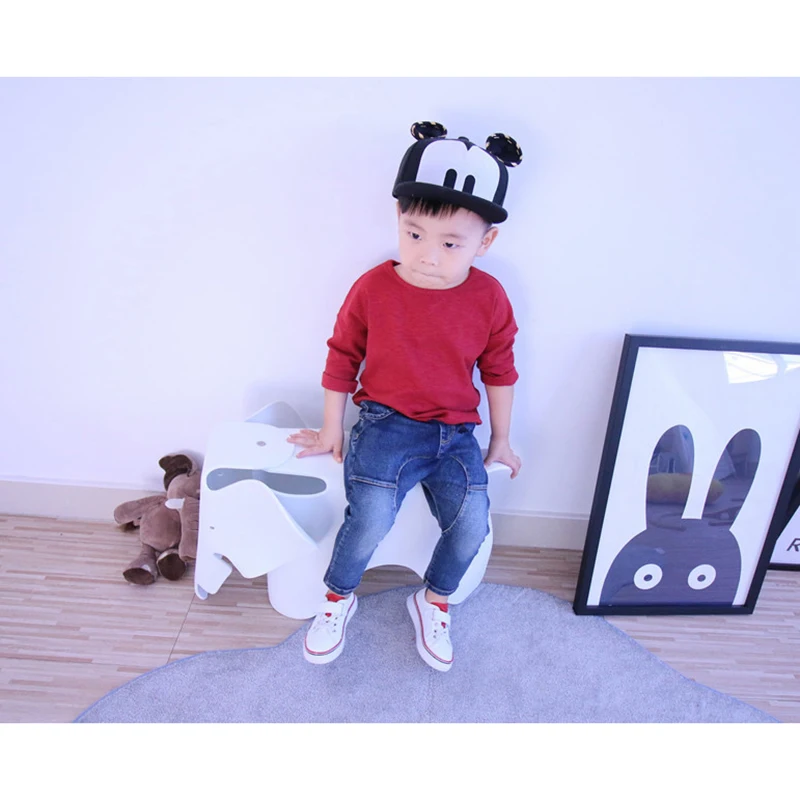 Solid Kids T-Shirts Cotton Boys Girls Tops Three Quarter Sleeves Boy T Shirts Spring O Neck Girl T-Shirts 2017 Children Clothing (14)