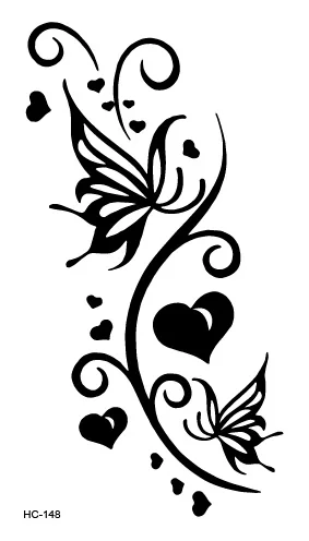 20 различных классические красивые бабочки татуировки водонепроницаемые Поддельные Временные татуировки наклейки тела татуировки маленькие 105x60 мм - Цвет: HC148
