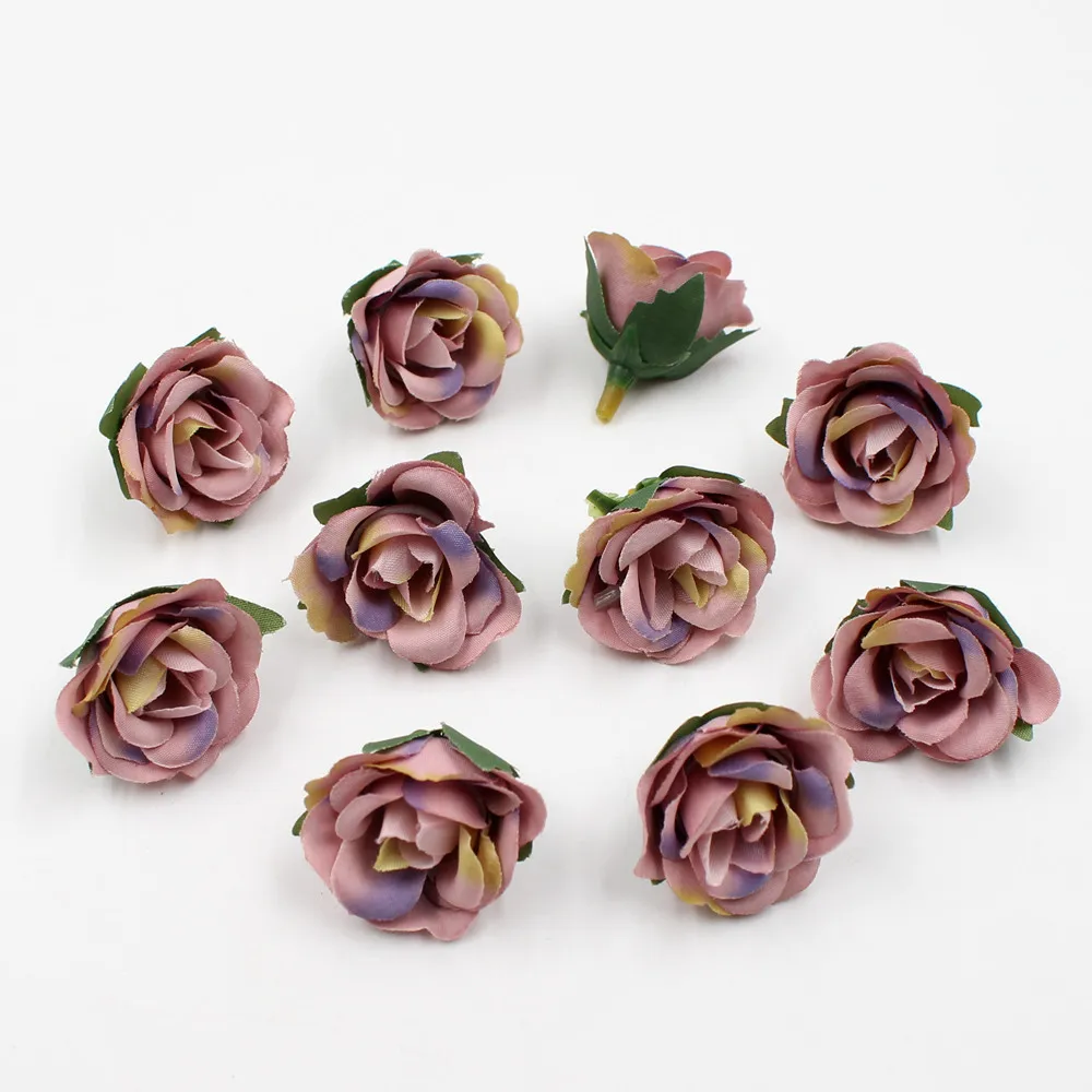20 шт./лот, 3,5 см, мини шелковые искусственные цветы с розами, свадебные украшения для дома, гирлянды "сделай сам", скрапбук, цветы для рукоделия