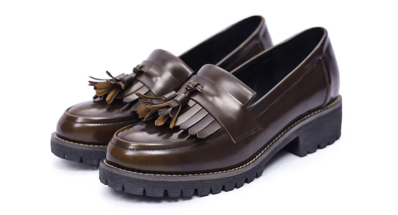 Teahoo/ женские туфли-оксфорды с кисточками; женские слипоны из лакированной кожи; повседневные оксфорды на плоской подошве; женская обувь с толстой мягкой подошвой