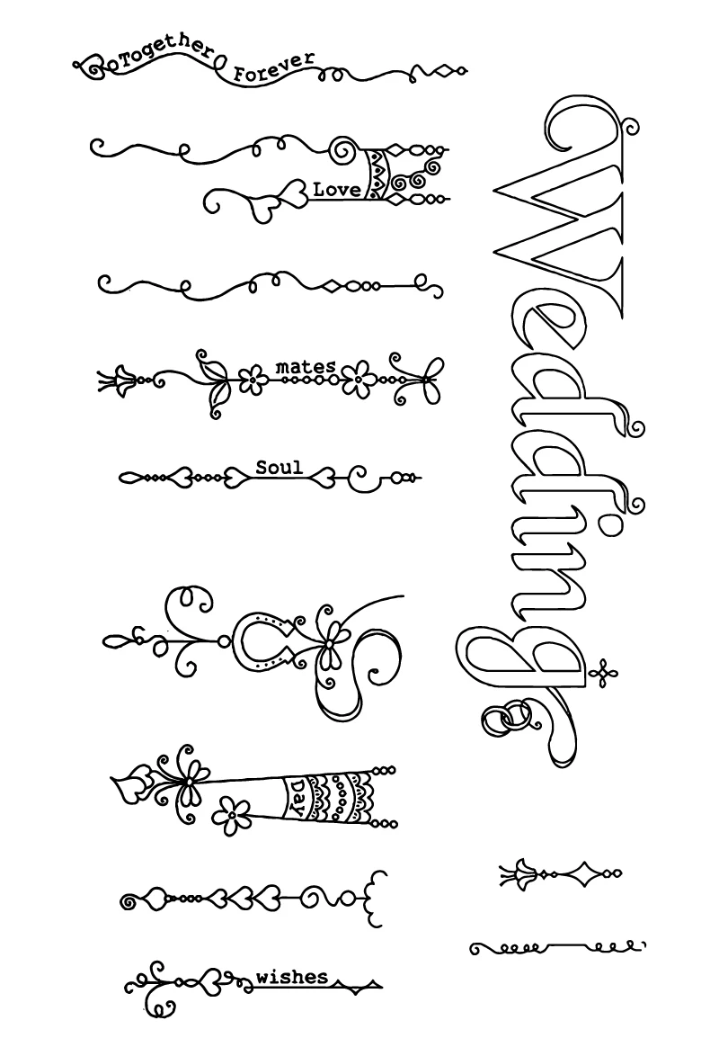 AZSG Various Blessings/Wishes/Lovelorn/Calendar Word Clear Stamps For DIY Scrapbooking/Album Decorative Silicone Stamp Crafts