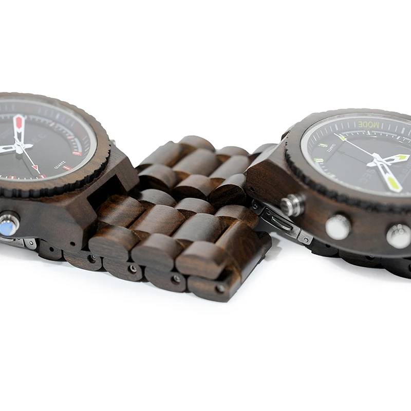 BOBO BIRD светодиодный цифровой деревянный часы Роскошный дизайн relogio masculino для мужчин двойной дисплей Кварцевые часы Прямая поставка P02